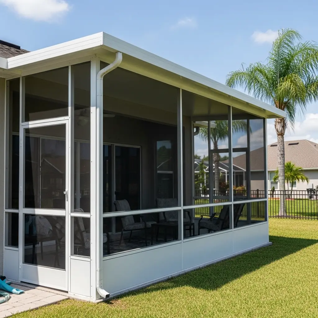 custom-built screen enclosure for residential lanai in Winter Park, FL